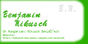 benjamin mikusch business card